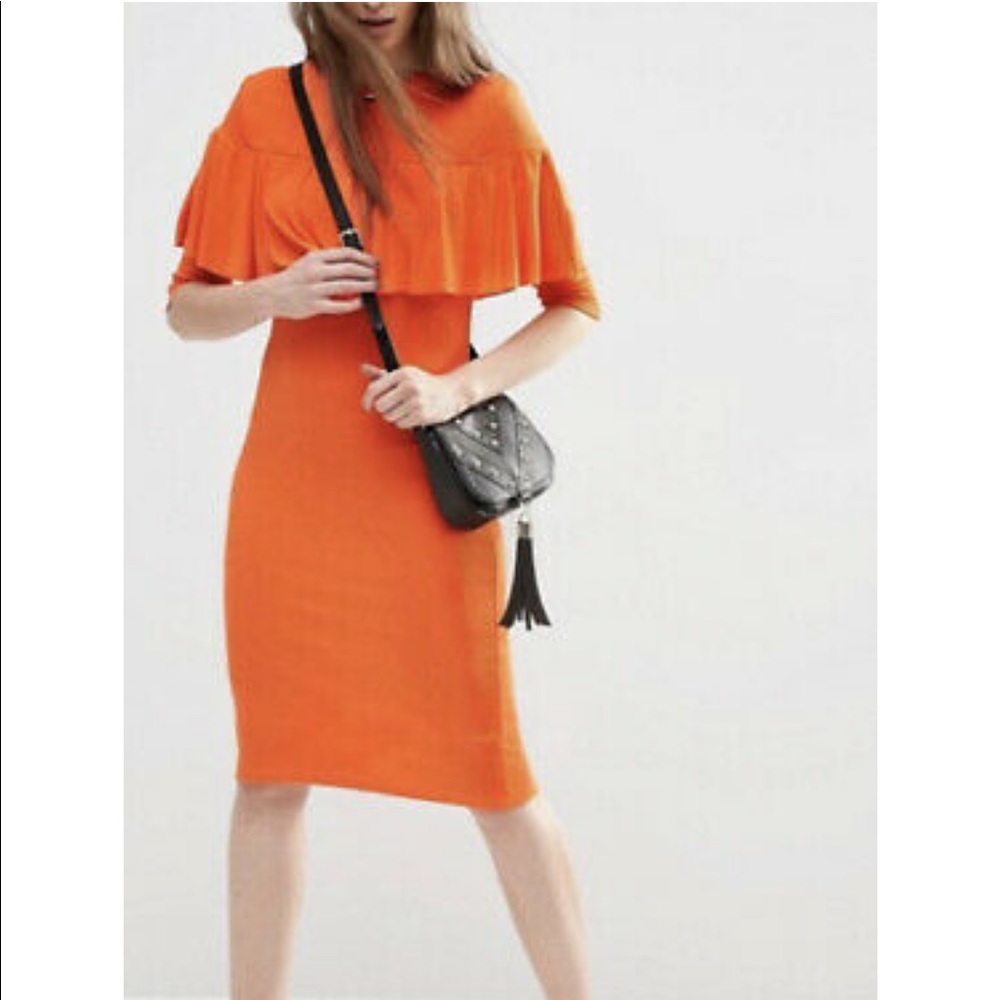 ASOS Ruffle Detail Column Dress